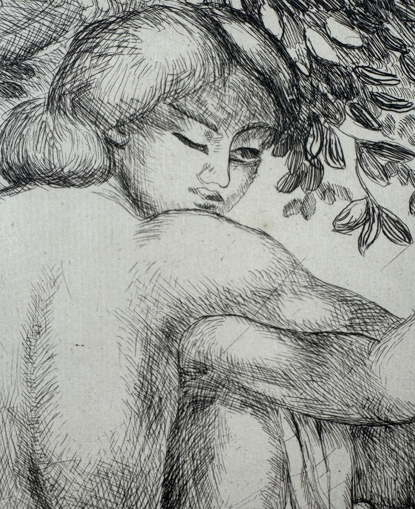 Radierung Aristide MAILLOL (1861-1944) Deux femmes assises sous les feuillages (1928/29)