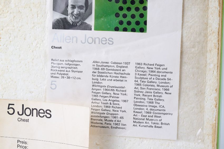 Allen Jones – "Chest" (1968) – Multiple 212/2000