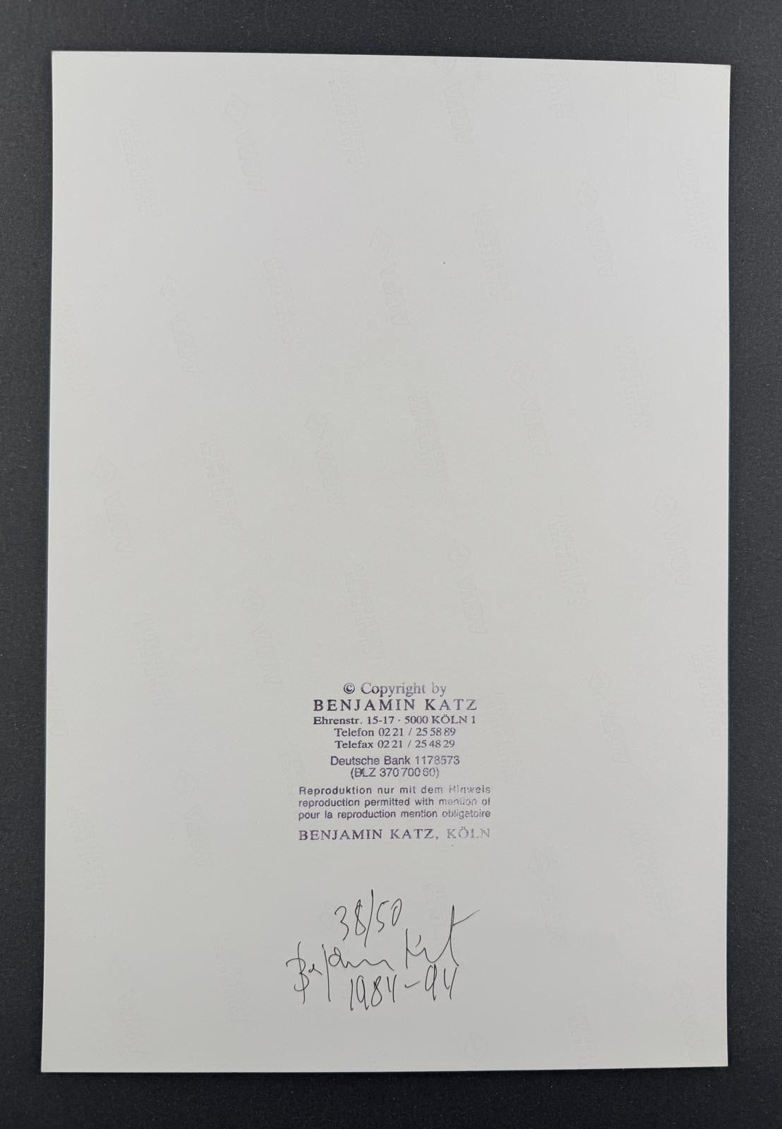 Benjamin Katz Gerhard Richter Portrait 1984 Schwarz-Weiß Fotografie
