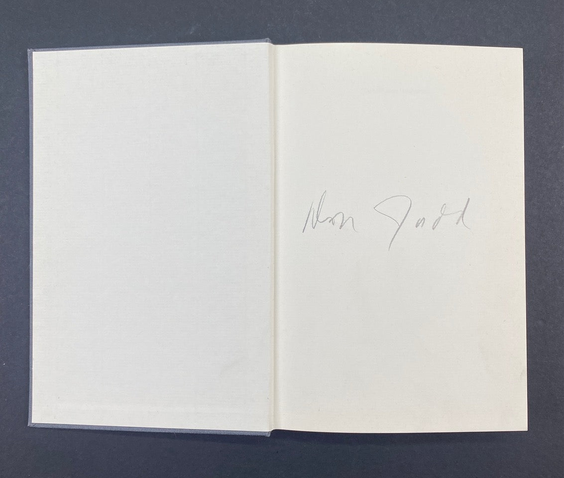 Donald Judd: Architektur 1989, First Edition -HANDSIGNED- by Donald JUDD - Hardcover
