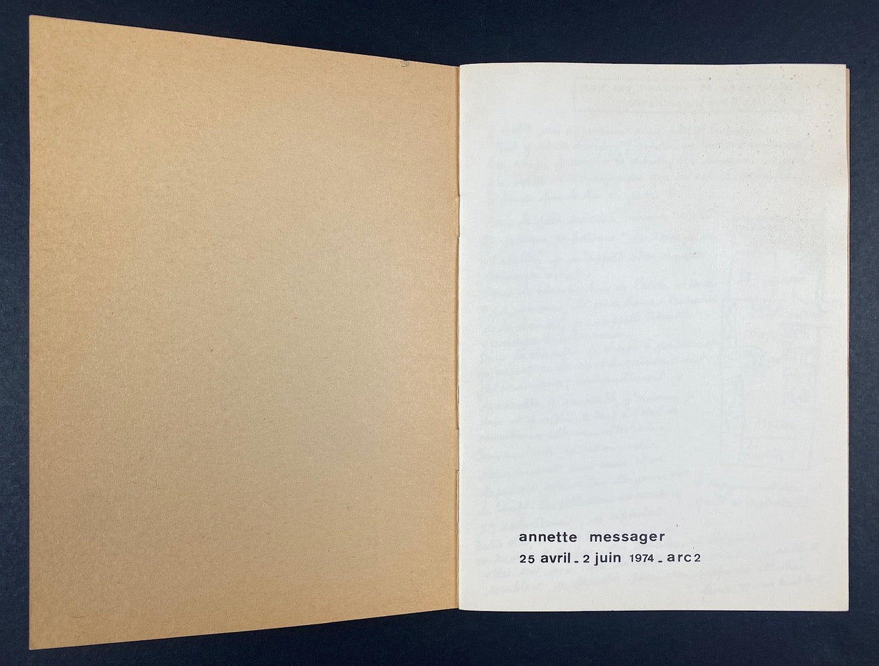 Annette Messager:  Collectionneuse (25 April-2 June 1974) First Edition – Softcover
