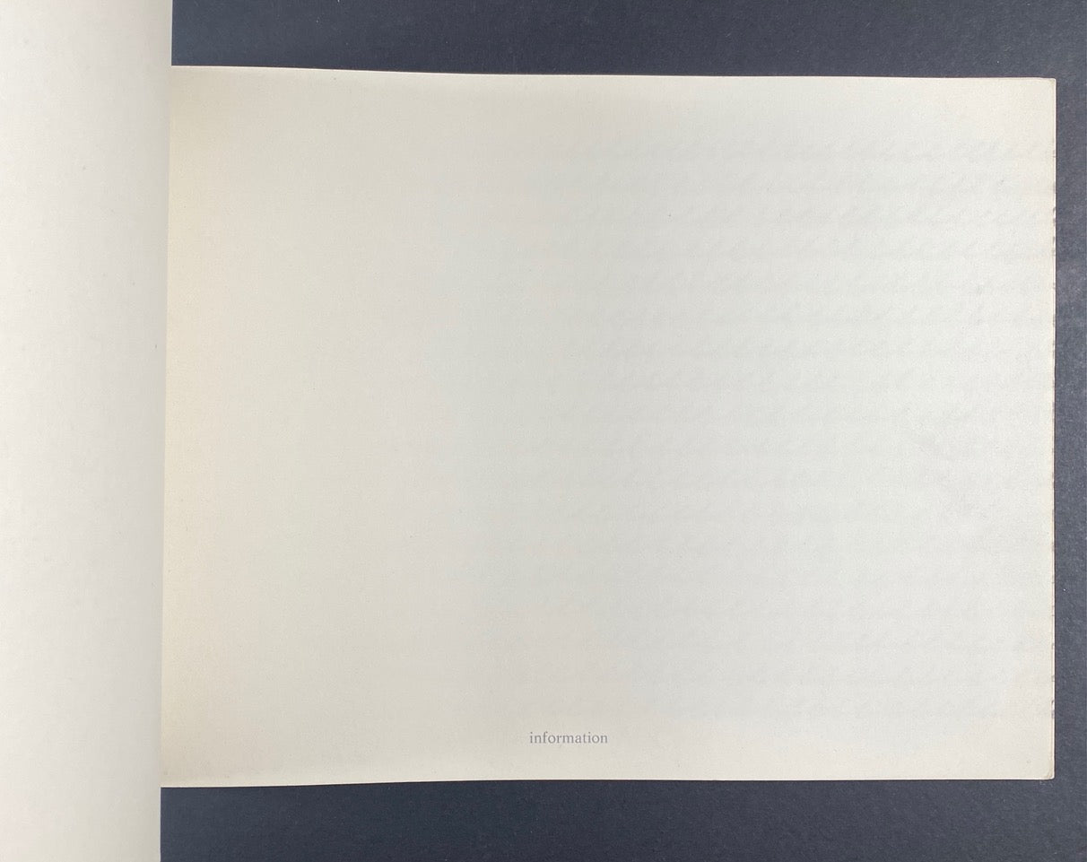 Hanne Darboven: Infomation 1973, First Edition – Softcover – Limited Edition