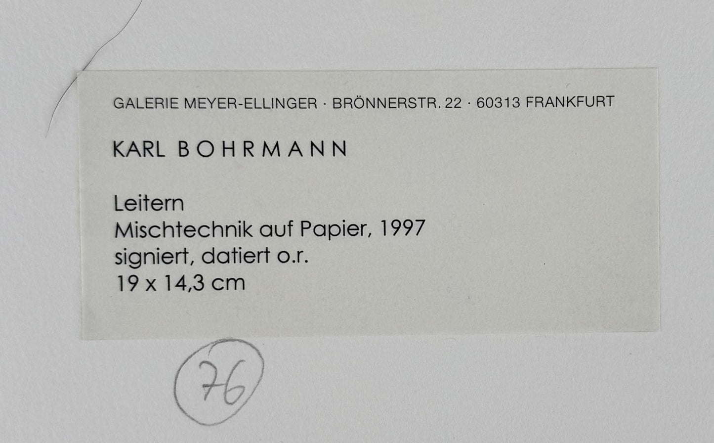 Karl Bohrmann – Mischtechnik auf Papier, 1997