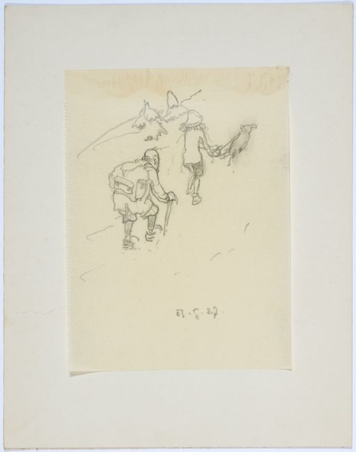 Rudolf Gudden (1863-1935) – Konvolut von 8 Zeichnungen/Skizzen (1918-1927)
