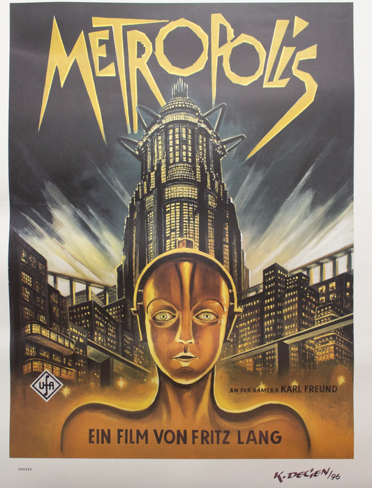 Metropolis (1927) – Limitiertes Filmplakat von Kurt Degner (1996)