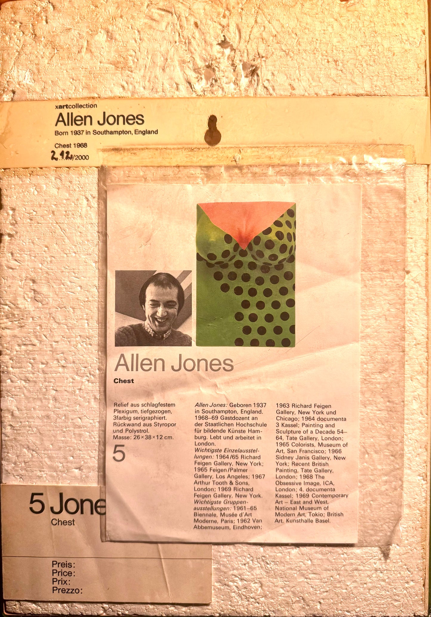 Allen Jones – "Chest" (1968) – Multiple 212/2000