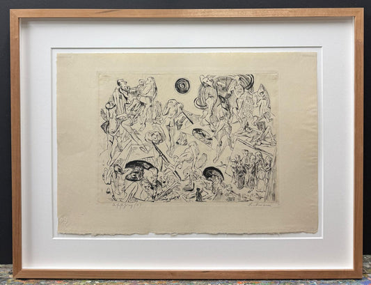 Max Beckmann – Radierung „Auferstehung" 1918 – Rarität vor Verstählung