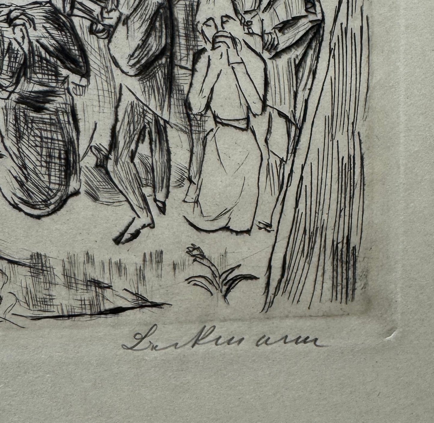 Max Beckmann – Radierung „Auferstehung" 1918 – Rarität vor Verstählung