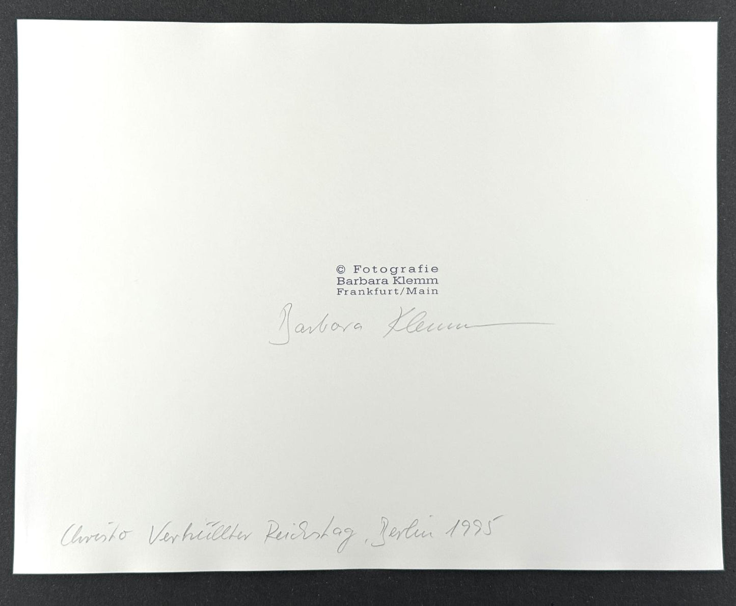Barbara Klemm – Christo, verhüllter Reichstag Berlin 1995