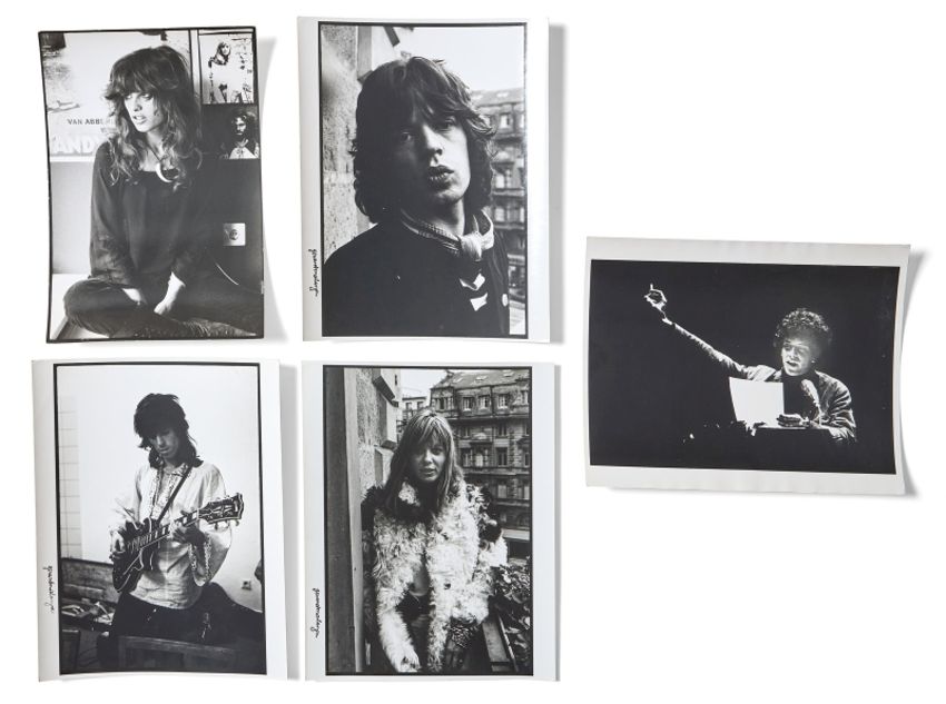 Gerard Malanga – Konvolut 5 Vintage Prints: Mick Jagger, Keith Richards, Anita Pallenberg, Uschi Obermaier, Lou Reed (1970)